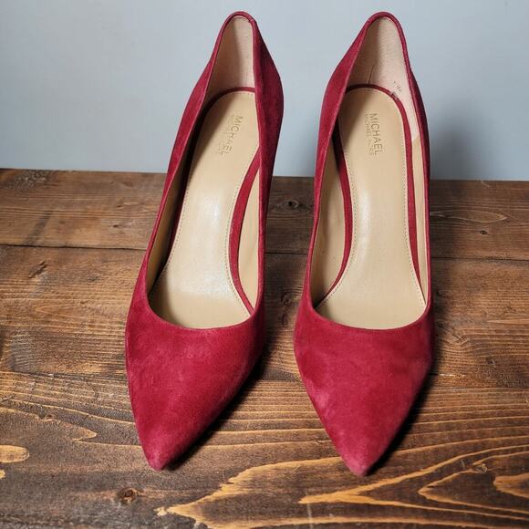 Michael Kors Suede Pointed Toe High Heel Dress Shoe Womens Size 9.5 Medium - Picture 3 of 7